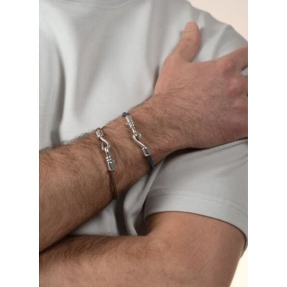 Кожаный браслет с серебряными вставками Ciclon Man, Размер (мм): 215-220, изображение 2