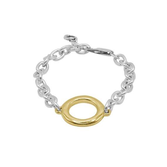 Серебряный браслет на руку с золотом Ciclon Aurea