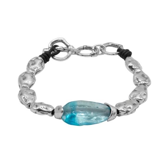 Серебряный браслет с муранским стеклом Ciclon Liquid