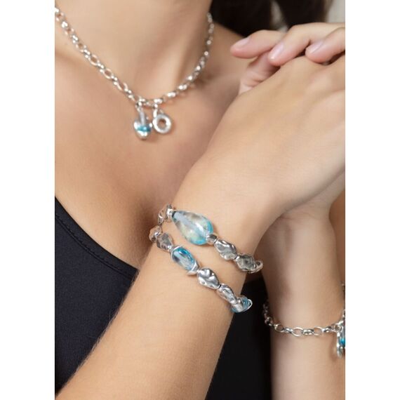 Серебряный браслет с муранским стеклом Ciclon Liquid, изображение 2