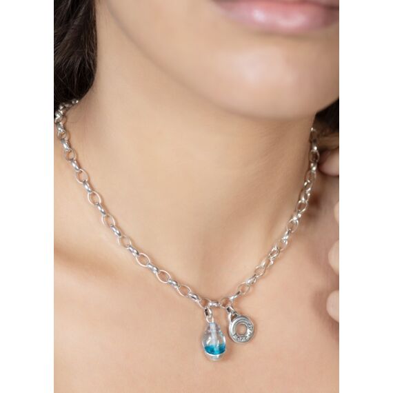 Серебряное колье с муранским стеклом Ciclon Liquid, изображение 2