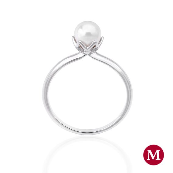 Серебряное кольцо женское с органическим жемчугом Majorica Giselle, Размер (мм): 17,5