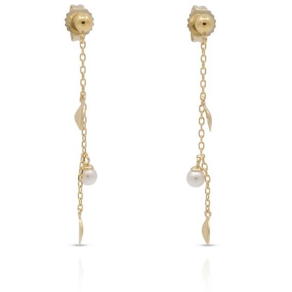 Серебряные серьги-подвески с органическим жемчугом Majorica Romea, изображение 2