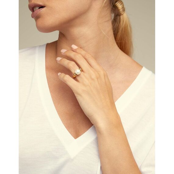 Золотое кольцо женское Жемчужная луна UNOde50 Full pearlmoon, Размер (мм): 15,3-15,7, изображение 3 Золотое кольцо женское Жемчужная луна UNOde50 Full pearlmoon, Размер (мм): 15,3-15,7, изображение 3