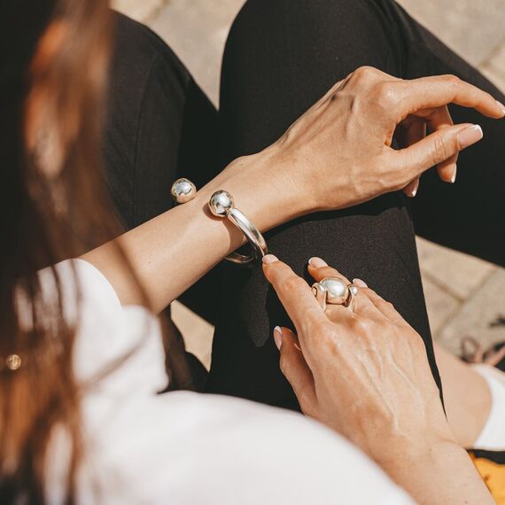 Серебряный браслет на руку открытый Дзен UNOde50 Zen, Размер (мм): 180, изображение 7