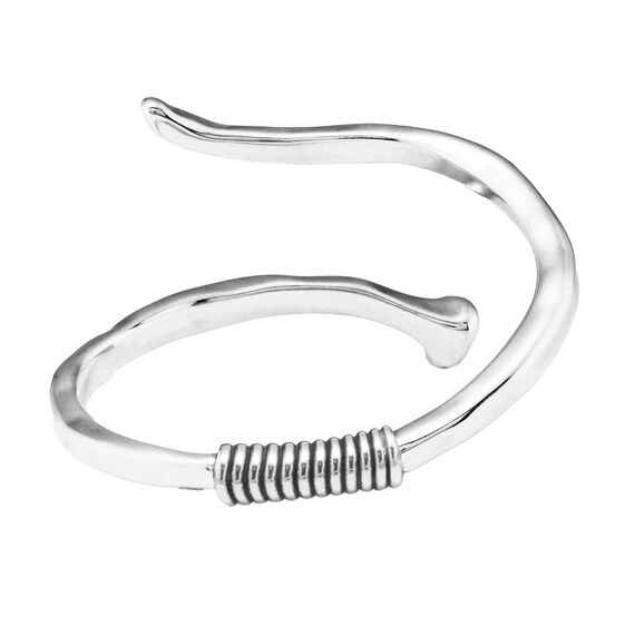 Серебряный браслет согнутый в спираль Гвоздь UNOde50 B12, изображение 2