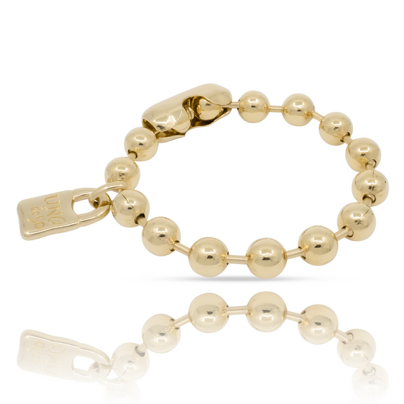 Золотой браслет из сферических бусин Снежинка UNOde50 Snowflake, Размер (мм): 155, изображение 2