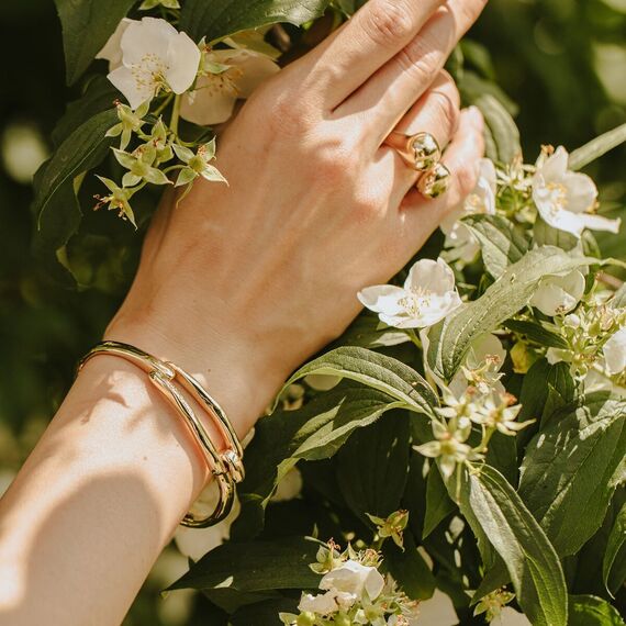 Жесткий браслет с золотом Связанный UNOde50 Tied, Размер (мм): 180, изображение 2