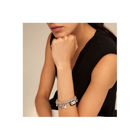 Серебряный браслет c подвесками Счастливая любовь UNOde50 Lakilov, изображение 5