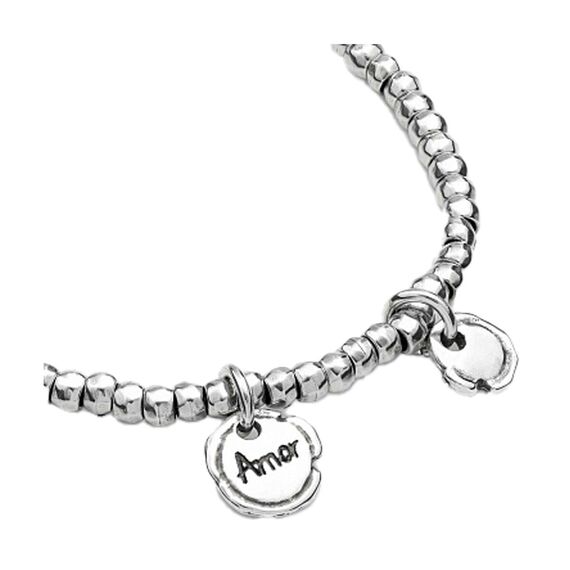 Серебряный браслет женский из бусин с подвесками Любовь внутри UNOde50 Sealed love, Размер (мм): 155, изображение 3