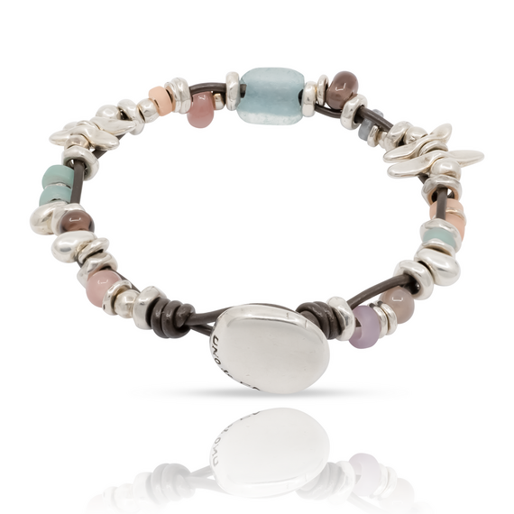 Серебряный браслет женский с бусинами Для нее UNOde50 Only her, изображение 4