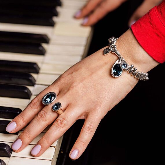 Серебряный браслет с кристаллами Сваровски Затмение UNOde50 Eclipse, изображение 5