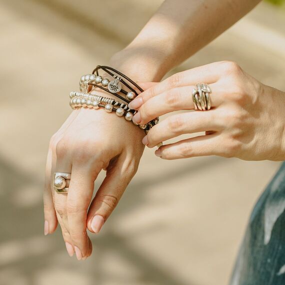 Серебряный браслет многослойный с подвесками Хаос UNOde50 What a mess!, Размер (мм): 175, изображение 5