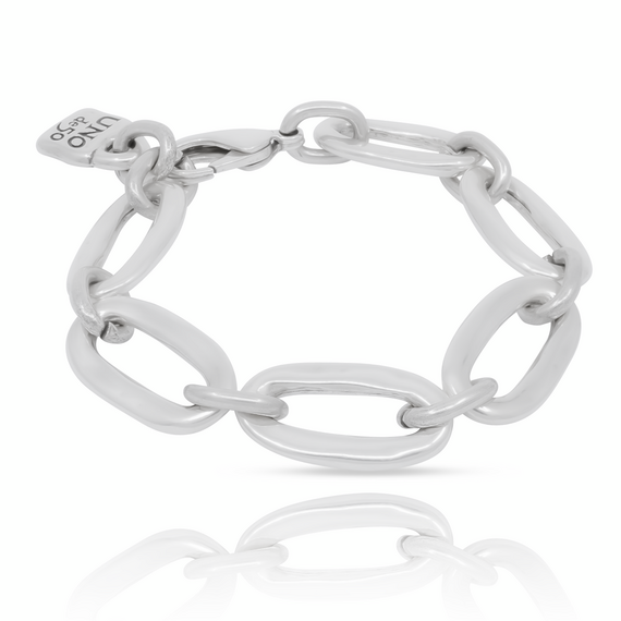 Серебряный браслет женский с овальными звеньями Бомба UNOde50 Awesome, изображение 2