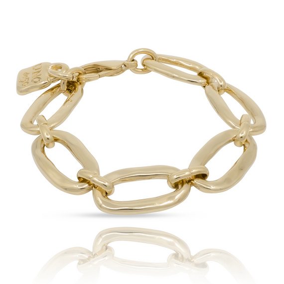 Золотой браслет женский с овальными звеньями Бомба UNOde50 Awesome, изображение 2
