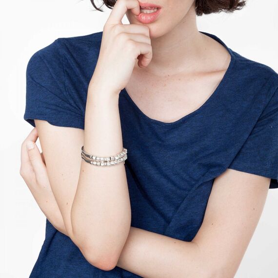 Серебряный браслет многослойный Тандем UNOde50 Tandem, Размер (мм): 165, изображение 4