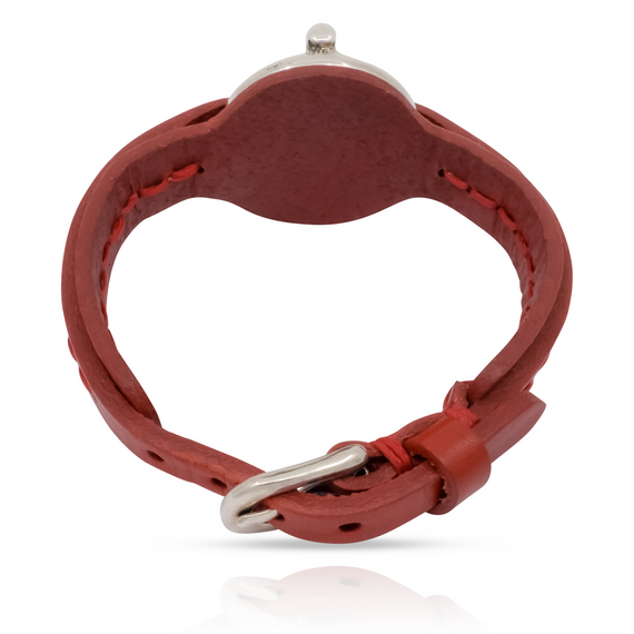 Женский браслет с серебром из кожи ручной работы UNOde50 Plug On - Red, изображение 3