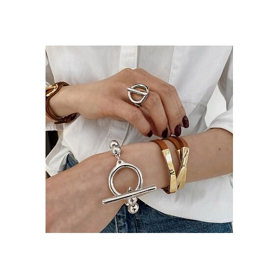 Женский браслет с серебром из сферических бусин UNOde50 ON/OFF, Размер (мм): 165, изображение 5