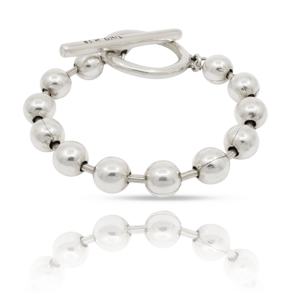 Женский браслет с серебром из сферических бусин UNOde50 ON/OFF, Размер (мм): 145
