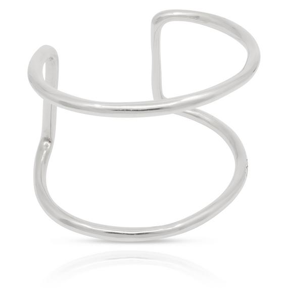 Женский браслет серебряный открытый на руку жесткий UNOde50 Shortcut, изображение 2