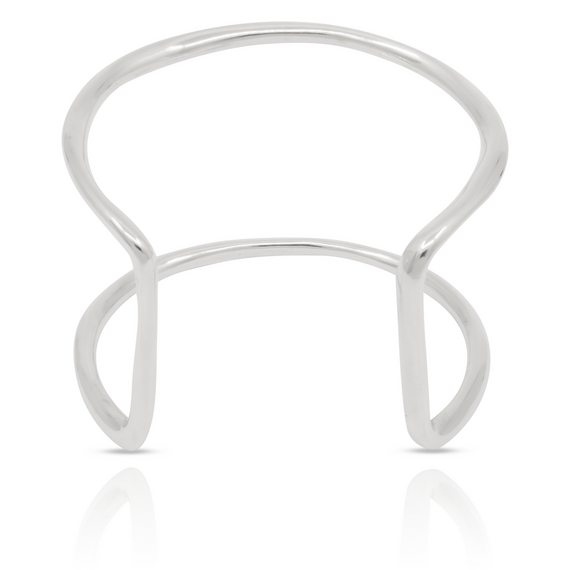 Женский браслет серебряный открытый на руку жесткий UNOde50 Shortcut, изображение 3