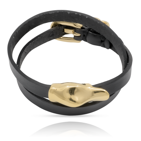 Женский браслет - чокер золото из кожи UnoDe50 My duck