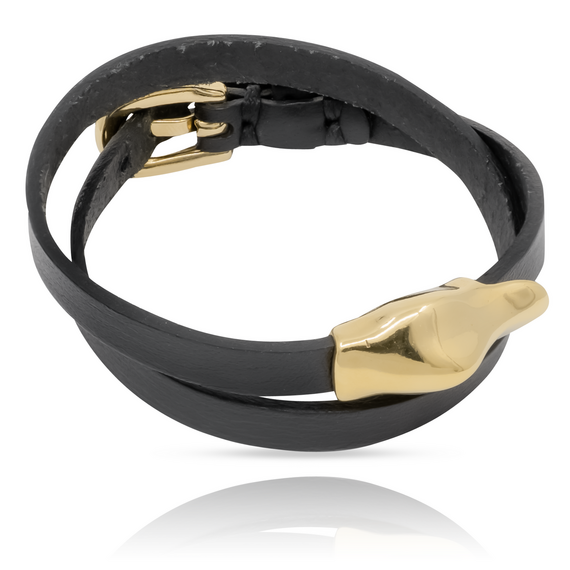 Женский браслет - чокер золото из кожи UnoDe50 My duck, изображение 2