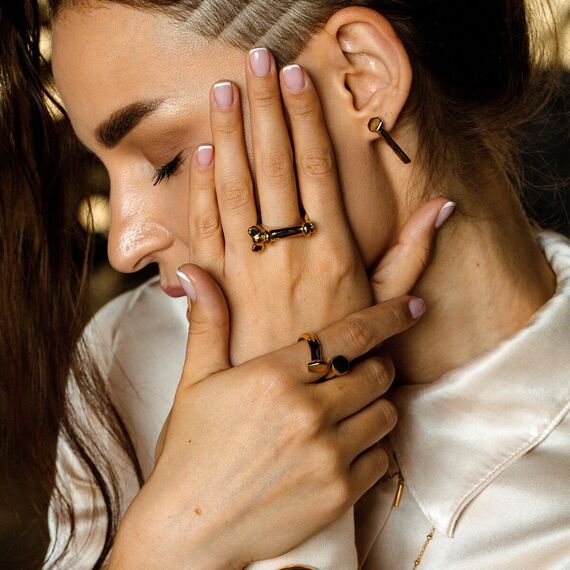 Золотое кольцо женское на руку UNOde50 Reward, Размер (мм): 17,3-17,7, изображение 2