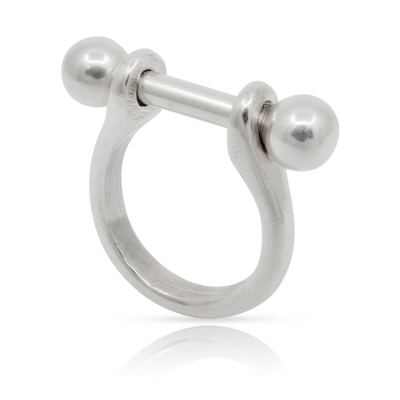 Серебряное кольцо женское с шарами Основа UNOde50 Pick 1, Размер (мм): 15,3-15,7