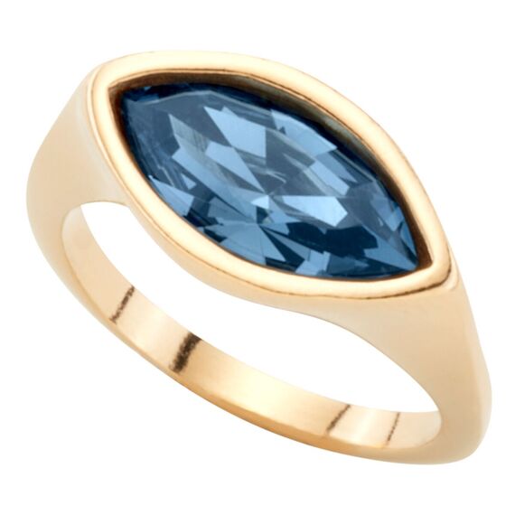 Золотое кольцо женское с кристаллом Сваровски UnoDe50 Pop Eye, Размер (мм): 155