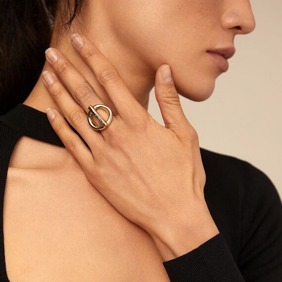 Золотое кольцо женское UNOde50 On / Off, Размер (мм): 18,3-18,7, изображение 4