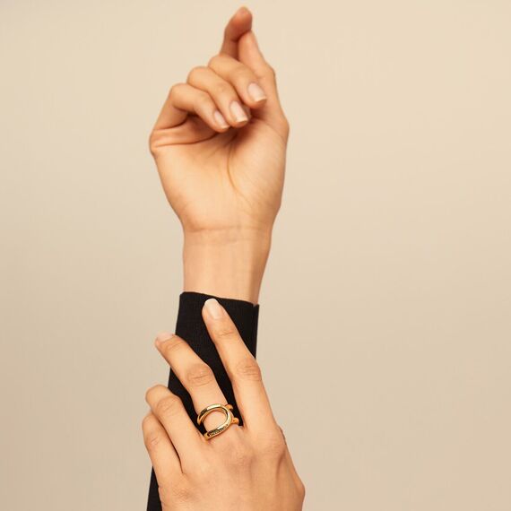 Золотое кольцо женское Кратчайший путь UNOde50 Shortcut, Размер (мм): 16,3-16,7, изображение 5