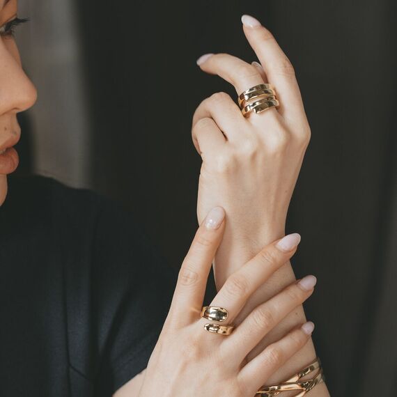 Женское кольцо с золотом Остров Маратуа UNOde50 Maratua Island, Размер (мм): 16,3-16,7, изображение 4