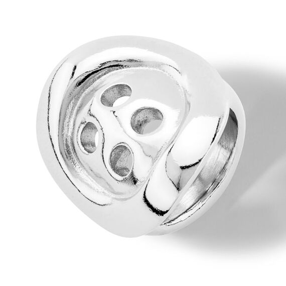 Серебряное кольцо жеское на руку UNOde50 XL Melted button