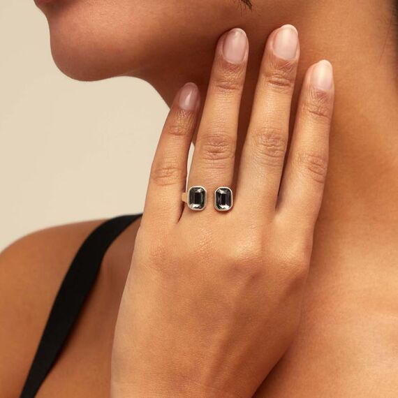 Серебряное кольцо с кристаллами Сваровски UNOde50 Closing doors, Размер (мм): 19,1-19,5, изображение 2