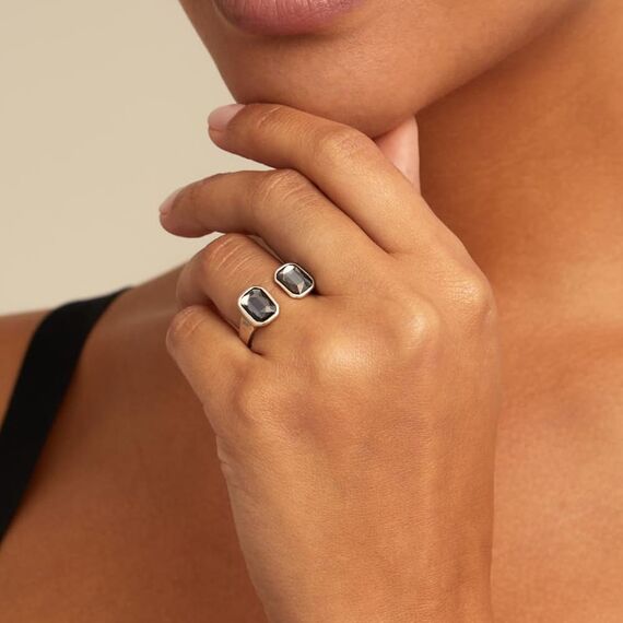 Серебряное кольцо с кристаллами Сваровски UNOde50 Closing doors, Размер (мм): 19,1-19,5, изображение 3