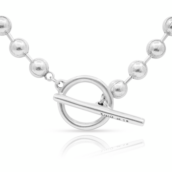 Серебряное ожерелье женское с шариками UNOde50 ON/OFF, изображение 2