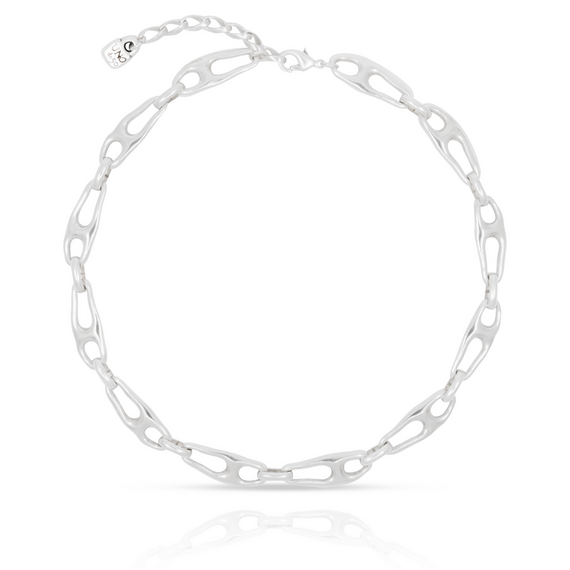 Серебряное ожерелье со звеньями в виде булавки Единственный UNOde50 Be the only one