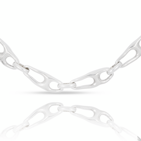 Серебряное ожерелье со звеньями в виде булавки Единственный UNOde50 Be the only one, изображение 2