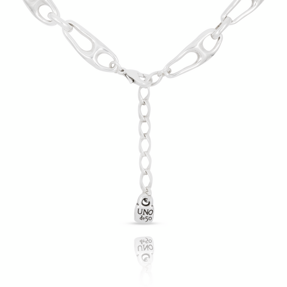 Серебряное ожерелье со звеньями в виде булавки Единственный UNOde50 Be the only one, изображение 3