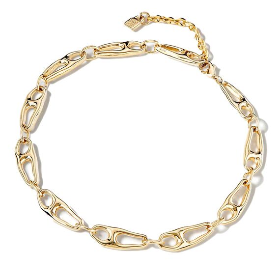 Золотое ожерелье со звеньями в виде булавки Единственный UNOde50 Be the only one