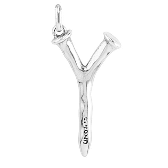 Серебряная подвеска на цепочку Буква Y большая UNOde50