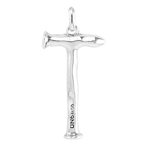 Серебряная подвеска на цепочку Буква T большая UNOde50