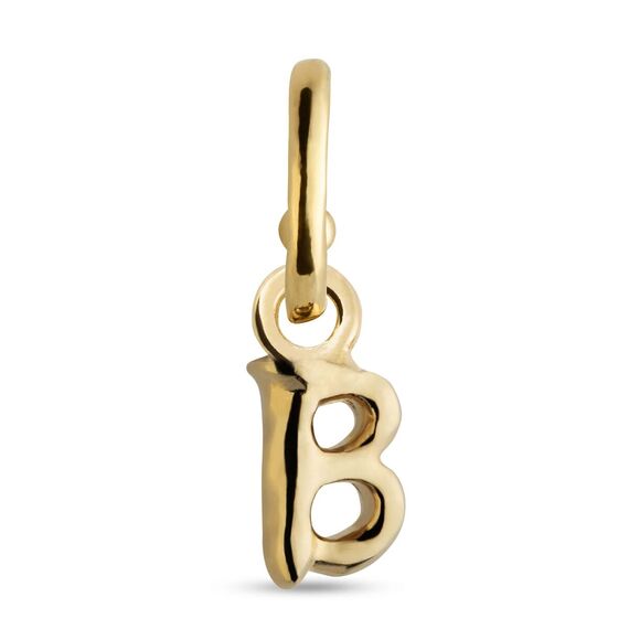 Золотая подвеска для пирсинга Буква мини B UNOde50 CALL ME