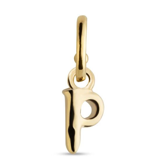 Золотая подвеска для пирсинга Буква мини P UNOde50 CALL ME