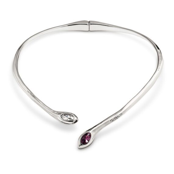 Ожерелье серебряное с кристаллами Swarovski разного цвета UNOde50 Spring