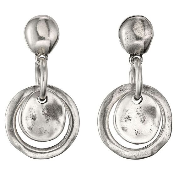 Серебряные серьги женские висячие Слой UNOde50 Flake