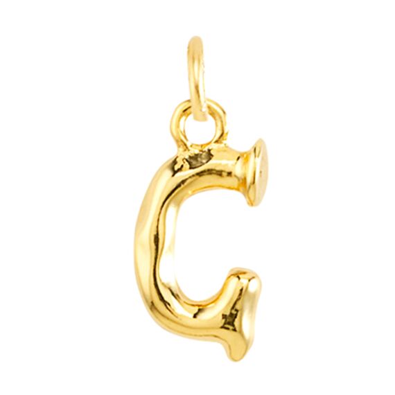 Золотая подвеска на цепочку Буква G малая UNOde50