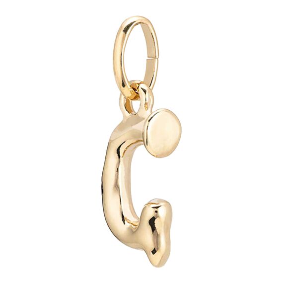 Золотая подвеска на цепочку Буква G малая UNOde50, изображение 2