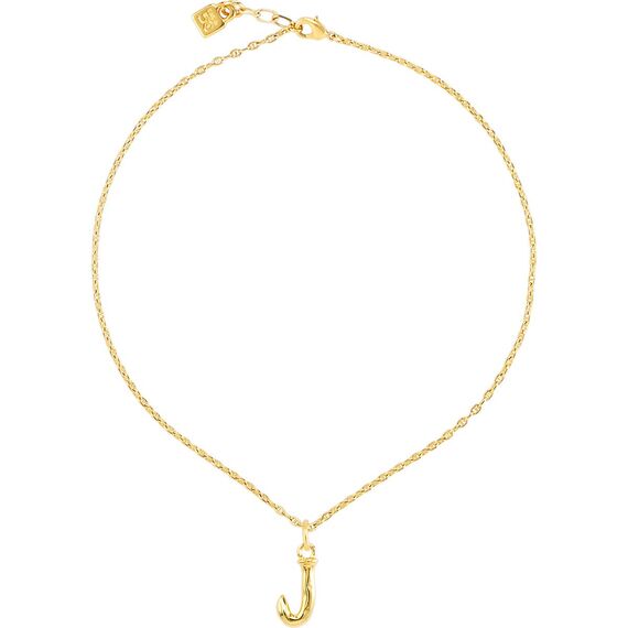 Золотая подвеска на цепочку Буква J малая UNOde50, изображение 3